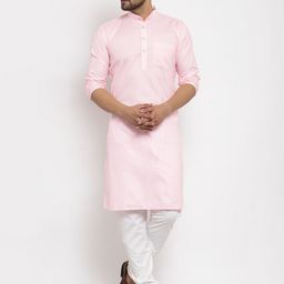 Kaifoo Band Collar Long SleevesStraight Kurta-image-13
