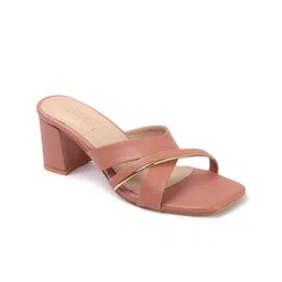 DressBerry Textured Party Block Sandals with Bows-0