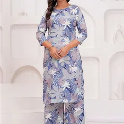 HEARTLOOM Women Floral Printed Kurta with Palazzo-picture-8