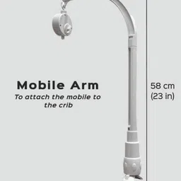 BABBLE WRAP Infants Hand Stitch Nursery Musical Cot Mobile Arm Battery Operated Music Box image 3