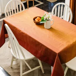 The Yard House Red Striped Anti-Slip Cotton 4-Seater Table Cover-29