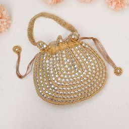 Anouk Embellished Potli Clutch-37