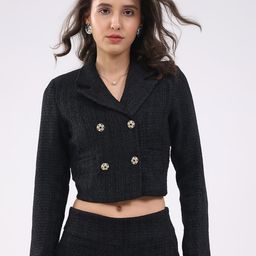 Global Republic Women Woollen Tailored Jacket with Embroidered-image-20