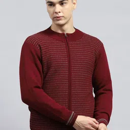 Monte Carlo Men Self Design Woollen Cardigan-picture-15