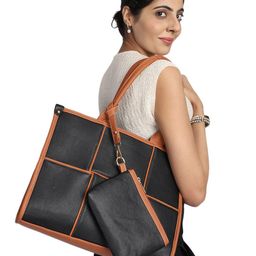 MINI WESST Women Checked Structured Shoulder Bag With Pouch-87