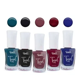 GLAM21 Set Of 5 Twirl Me Nail Paint - 6 ml Each - Combo No 08-13