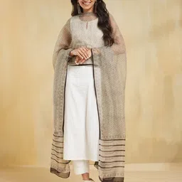 Fabindia Printed Cotton Silk Dupatta-picture-31