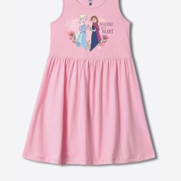 YK Disney Girls Graphic Printed Cotton Fit & Flare Dress-52