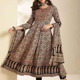 NISHABD Women Ethnic Motifs Embroidered Regular Thread Work Kurta with Trousers & With Dupatta-picture-15