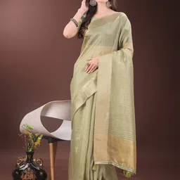 Pandadi Saree Women Striped Zari Organza Sarees-image-81