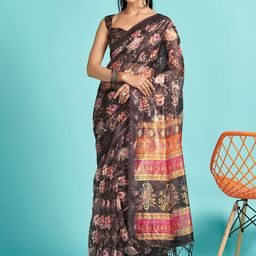 Mitera Floral Organza Saree-58