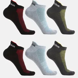 ADIDAS Men Pack Of 6 Ankle Length Socks-picture-0