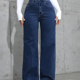 NU CLOTHS Women Jean Wide Leg High-Rise Stretchable Jeans-picture-35