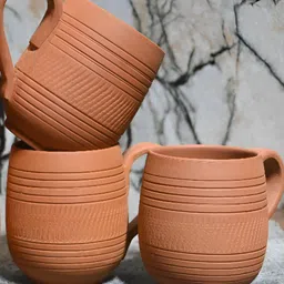 The handicraftian Terracotta MAHARAJA Coffee Mug SET OF 6-image-97