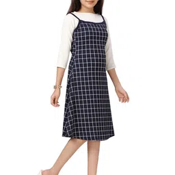 BAESD Checked A-Line Dress-image-65