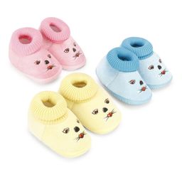 Dhairya Collection Unisex Kids Pack Of 3 Cotton Mickey Mouse Booties-image-63