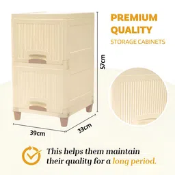 Aura Cream-Coloured Set of 2 Regular Multi-Utility Organisers image 4