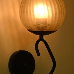 1ST TIME Gold-Toned Glass Contemporary Spherical Shaped Wall Lamp-picture-21