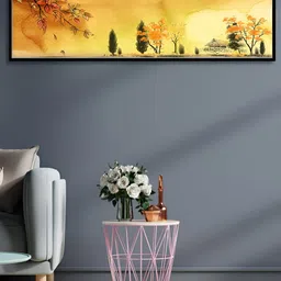 Myntra Elegant Homes Yellow & Green 1 Piece Canvas Other Wall Paintings-image-6