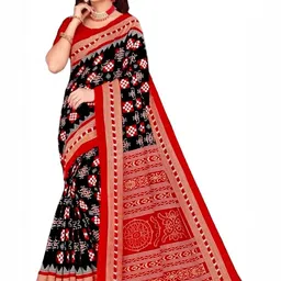 TARENI Geometric Printed Pure Cotton Sambalpuri Saree-picture-2