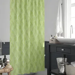 ArtzFolio Green & White Tropical Printed Waterproof Shower Curtain-image-36