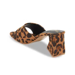 Truffle Collection Printed Suede Block Mules image 5