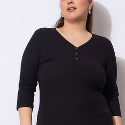 SASSAFRAS Curve Women Ribbed V-Neck Fitted Top-image-29
