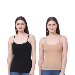 SAJATA Women Sleeveless Camisole - Pack Of 2-image-6