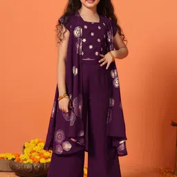 BAESD Girls Floral Printed Regular Top with Palazzos-picture-17