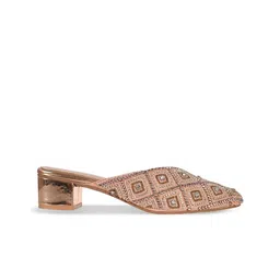 San Marino by Shoe Bank Embellished Party Block Sandals-11