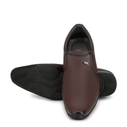 LEEPEETER Men Pointed Toe Formal Slip-Ons-picture-1