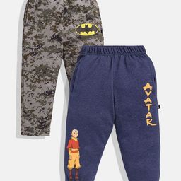 YK X Minute Mirth Boys Pack Of 2 Printed Track Pants & Joggers-image-47