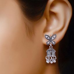 Sangria Alloy Silver-Plated Earrings-image-70