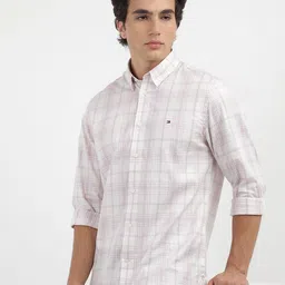 Tommy Hilfiger Men Tartan Checked Spread Collar Casual Shirt-image-90