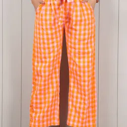 Style Shoes Women Cotton Checked Summer Lounge Pants-image-80