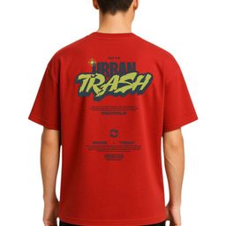 Metronaut Typography Round Neck Extended Sleeves Oversized Pure Cotton T-shirt-image-90