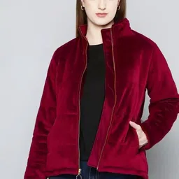 BAESD Women Mock Collar Solid Casual Lightweight Padded Jacket-47
