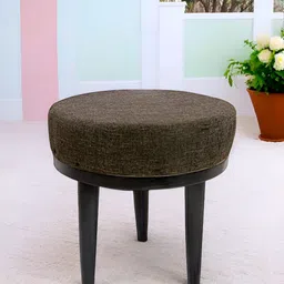 Ikiriya Brown Wooden Round Stools With Jute Upholstery-21