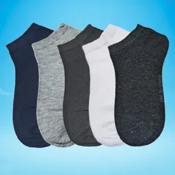 MJE Men Pack Of 5 Anti-Odour Ankle Length Socks-19