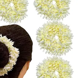 DIVASTRI Women Pack of 4 Mogra Flower Scented Gajra Rubber Band-picture-14