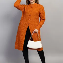 Dart Line Women Longline Ribbed Cardigan-picture-21