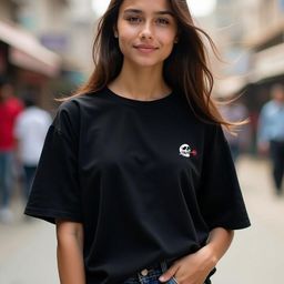 TOGS & TERRE Women Graphic Printed Round Neck Cotton Oversized T-shirt-picture-4