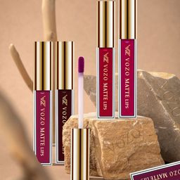 VOZO Set Of 4 Matte Lips Lipstick- Wine102- Maroon103- Light Magenta106- Magenta204 New-91