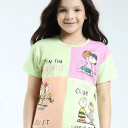 Monte Carlo Girls Peanuts Printed Round Neck Top-image-81