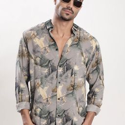 Bene Kleed Men Abstract Printed Spread Collar Casual Shirt-image-109
