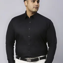 Xmex Men Plus Size Comfort Spread Collar Formal Shirt-image-105