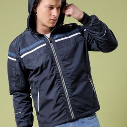 The Indian Garage Co Men Colourblocked Lightweight Bomber Jacket-picture-23