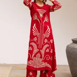 KALINI Women Floral Printed Kurta with Palazzos-picture-38