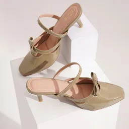 Froh Feet Women Kitten Heel Mules with Bows-44