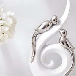 Home Centre Corsica Brighton White Birds and Animals Ceramic Figurine Showpiece-image-29